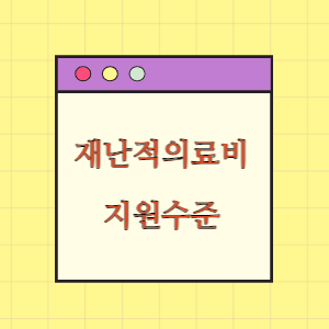 재난적의료비 지원수준(금액, 횟수) 혜택