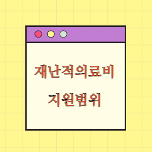 재난적의료비 지원범위(본인부담의 50%~80%)