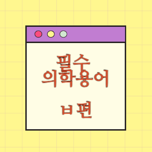 필수 의학용어 : ㅂ편 1427개(엑셀, PDF)