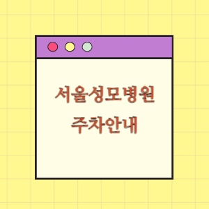 서울성모병원 주차 꿀팁(빠른 주차, 무료주차)