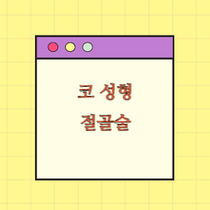 코 성형 수술시 절골술 미실시에 대한 환급 요구