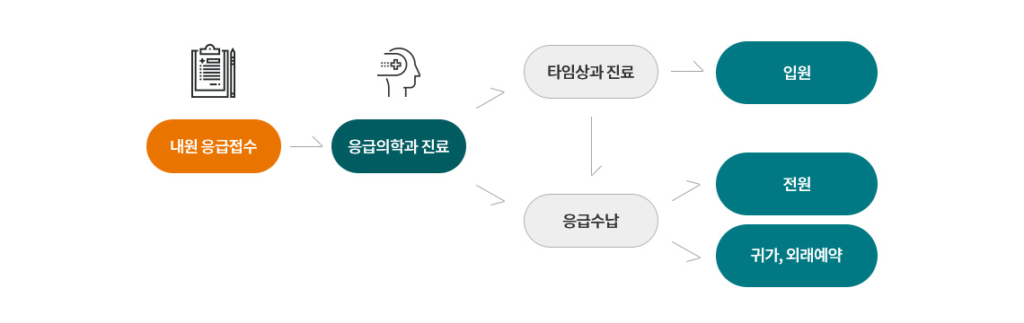 응급진료 순서와 진료 흐름도