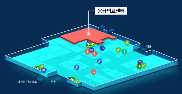 서울특별시 동작구 흑석로 102 (흑석동 224-1)에 있는 중앙대학교병원의 응급실을 찾아가는 방법입니다.
우선 중앙관 본관을 찾아가야합니다.1층에 가면 응급의료센터가 있습니다.