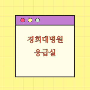 경희대학교병원 응급실 진료받기