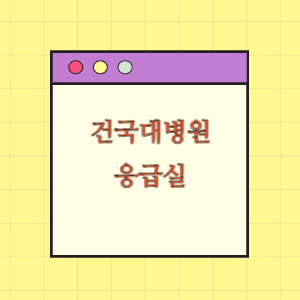건국대학교병원 응급실 진료받기