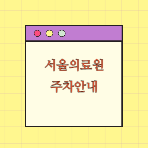 서울의료원 주차하기