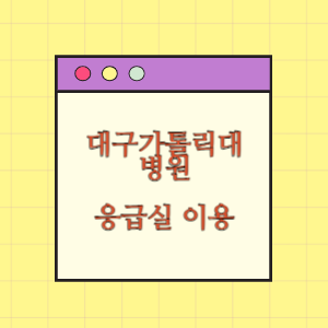 대구가톨릭대학교병원 응급실