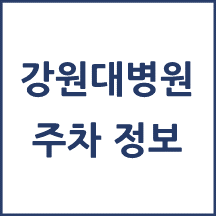 강원대병원 주차 안내