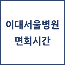 이대서울병원 면회