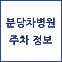 분당차병원 주차 안내
