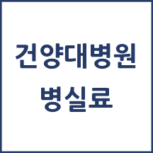 건양대학교병원 병실료, 1인실(상급병실) 비용 공개!