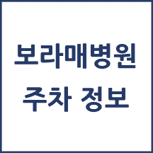 보라매병원 주차 안내