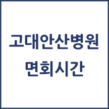고려대학교 안산병원 면회시간