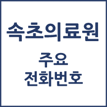 속초의료원 전화번호 안내