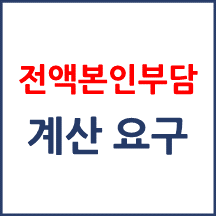 전액본인부담으로 병원비용 처리