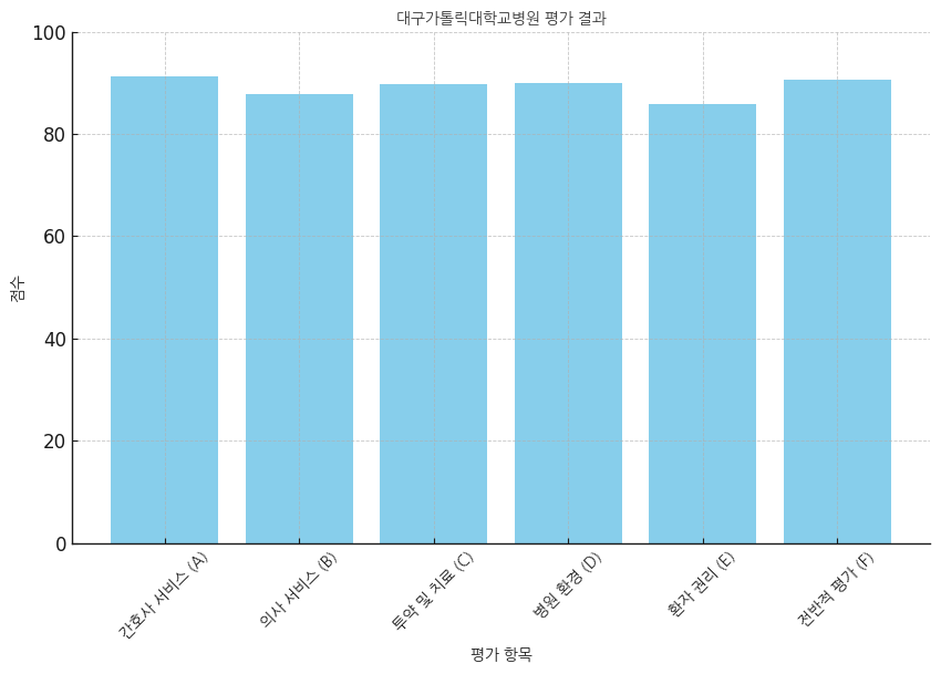 대구가톨릭대학교병원 분석보고 : 환자경험평가 결과 및 서비스 세부 분석