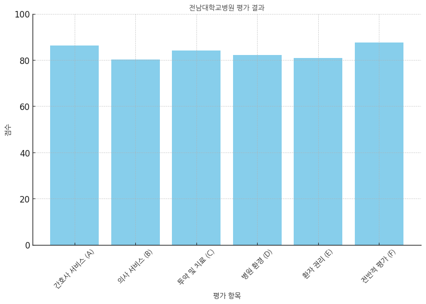 전남대학교병원 분석보고 : 환자경험평가 결과 및 서비스 세부 분석