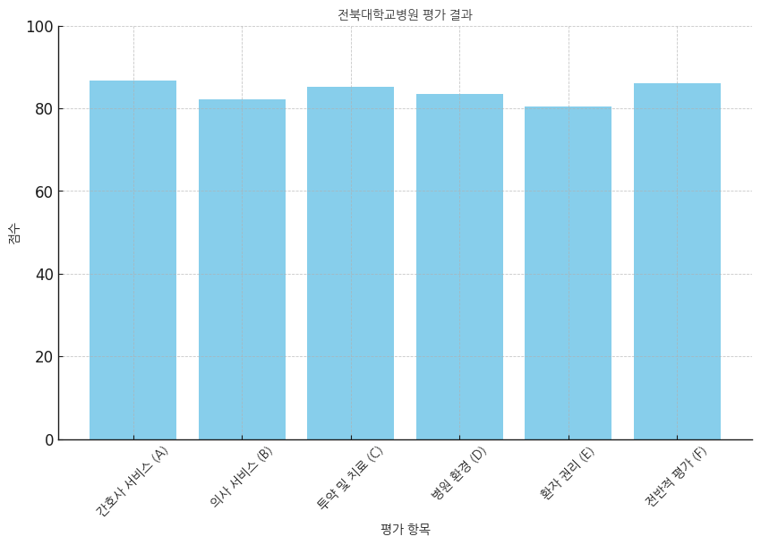 전북대학교병원 분석보고 : 환자경험평가 결과 및 서비스 세부 분석