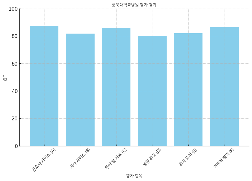 충북대학교병원 분석보고 : 환자경험평가 결과 및 서비스 세부 분석